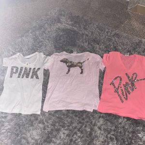 VS pink sequin tees- 3